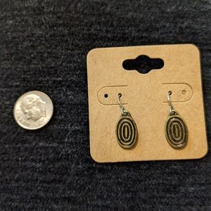 Oval, dangle earrings